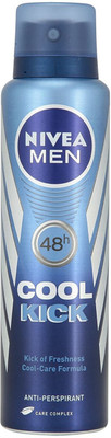 Nivea Cool Kick 48 Hour Deodorant For Men Deodorant Spray - For Men(150 ml) available at flipkart for Rs.199