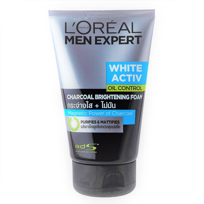 

L'Oreal Men expert White Active Oil Contro Charcoal Brightening Foam Face Wash(100 ml)