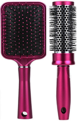 

Imported Detangling Paddle Brush + Round Brush Combo