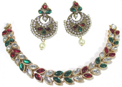 SHREE MAULI CREATION Alloy Gold-plated Multicolor Jewellery Set(Pack of 1)