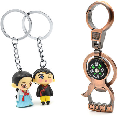 

Three Shades Thumb Opener Key Chain for Party Lovers & Shorten Couple Keychain Combo for Girls & Boys Key Chain