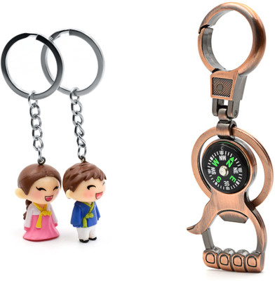

Three Shades Thumb Opener Key Chain for Party Lovers & Friends Couple Keychain Combo for Girls & Boys Key Chain