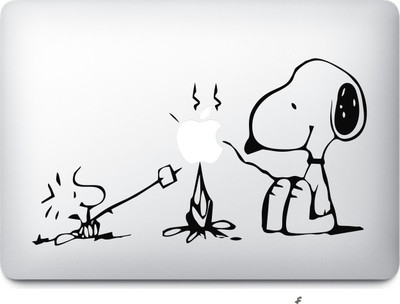 

PRESGRAPHICS Macbook Sticker Decal Skin Puppy Bonfire Vinyl Laptop Decal 13
