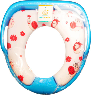 

Ole Baby Cute,Colorful,Padded, Soft, and Durable,Full Cushion Assorted Potty Trainer Seat With Inbuilt Handles Potty Seat(Light Blue)