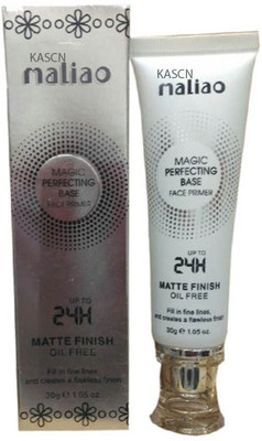

KASCN ORIGINAL HIGH QUALITY FACE PRIMER MALIAO MAGIC PERFECTING BASE MATTE FINISH 24 HOUR OIL FREE LOOK FOR ALL SKIN TONE. Primer - 30 g(TRANSPRENT)