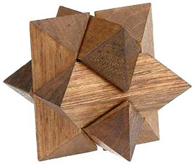 

WoodCart H@ndmade Wooden Puzzle Adult Star Six Pices Handmade Gifts India Unique Gifts For Kids And Adult(6 Pieces)
