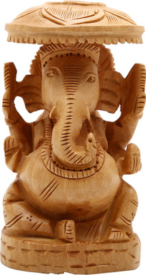 

Ganesh umbrela 144 Decorative Showpiece - 15 cm(Wooden, Multicolor)