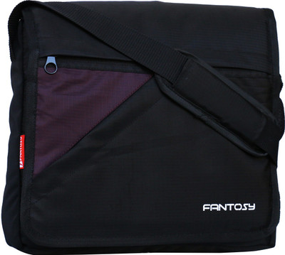 

Fantosy Men Casual Black Polyester Sling Bag