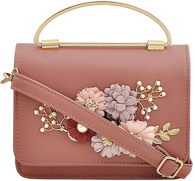 

vogice Women Casual Pink PU Sling Bag