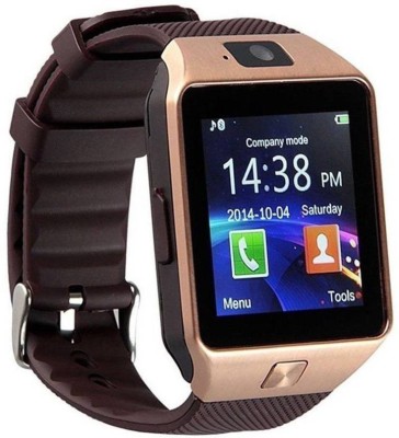 

gazzet 4G Compatible Bluetooth DZ09 Wrist Watch Phone with Camera & SIM Card Support Smartwatch Brown Smartwatch(Brown Strap Reguler)