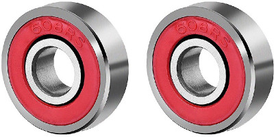 

Premsons 608 Ball Bearing - Pack of 2 - for Hand Spinner Fidget Kit and Skateboard, 22x10x7 mm Skate Bearings Toy Replacement Part(Red)