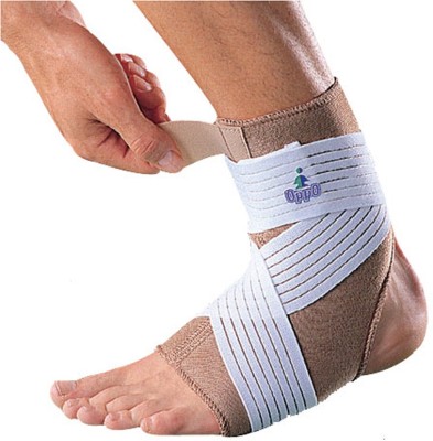 

OPPO 1003 Breathable Neoprene With Strap Ankle Support (XL, Beige, White)