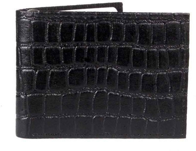 Klaska Men Black Genuine Leather Wallet(7 Card Slots)