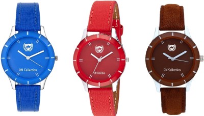 OM Collection Analog Girls Designer watch combo _omwt-30(Set of 3) OMWT Watch  - For Girls   Watches  (OM Collection)