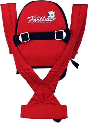 

Fralin Extra Width Adjustable Baby Front and Back Hold Cuddler Hands-Free 2-in-1 Baby Carrier Bag, Carry Bag, Front and Back Carry Bag with Comfortable Head Support & Buckle Straps (Red) Baby Cuddler(Red, Front Carry facing in)