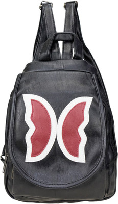 

ZEVORA Fashionable Leather look Black Formal Casual Backpack12 20 L Backpack(Black)