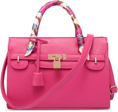 

LACIRA CROSS PATTERN DESIGNER HANDBAG - HOT PINK Waterproof Shoulder Bag(Pink, 30 L)