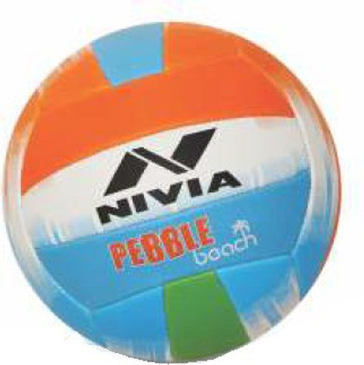 

Nivia Pebbel Volleyball - Size: (Pack of 1, Multicolor, Orange;blue