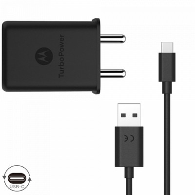 MOTOROLA Qualcomm 3.0 TurboPower Wall Charger with USB-C Data Cable Charger 15 W 3 A 15 W 3 A Mobile Charger with Detachable Cable(Black, Cable Included) MOTOROLA Qualcomm 3.0 TurboPower Wall Charger with USB-C Data Cable Charger 15 W 3 A 15 W 3 A Mobile Charger with Detachable Cable(Black, Cable Included)