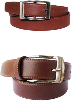 

Klaska Men Casual Brown Artificial Leather Belt