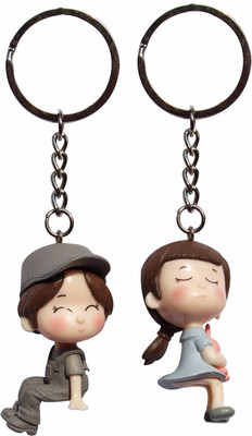 

Anishop Naughty Cute Romantic Mini Couple Valentine Gift Key Chain(Multicolor)