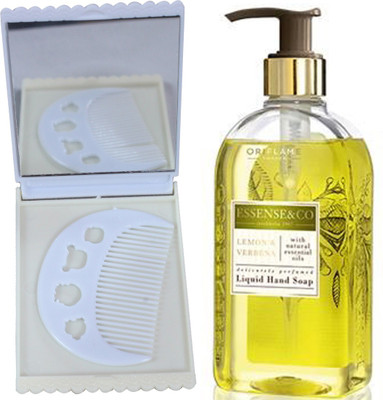 

Oriflame Sweden Essense&Co. Lemon & Verbena Liquid Hand Soap 300ml ( 31850 ) With Comb & Mirror Set(Set of 3)