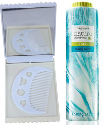 

Oriflame Sweden Nature Secrets Talc Cooling Breeze (400g) (25445) With Comb & Mirror Set(Set of 3)