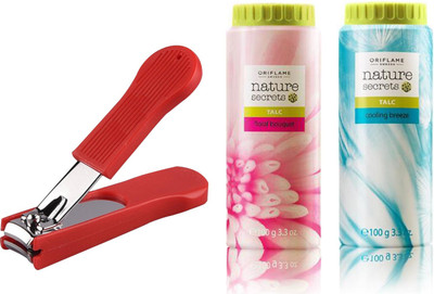 

Oriflame Sweden Nature Secrets Talc Floral Bouquet & Cooling Breeze (100+100g) (25440+25444) With Nail Cutter(Set of 3)