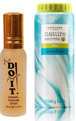 

Oriflame Sweden Nature Secrets Talc Cooling Breeze (100g) (25444) With Just Doit Parfume 30ml(Set of 2)