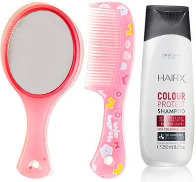 

Oriflame Sweden HairX Colour Protect Shampoo 250ml (26666) With Mirror & Comb Set(Set of 3)