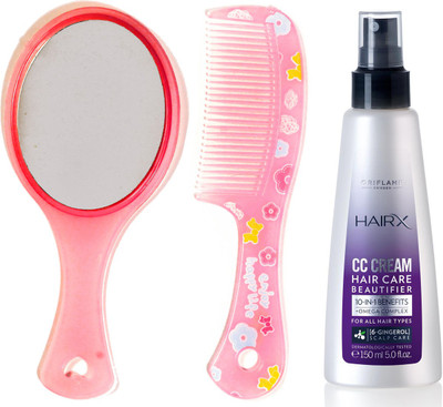 

Oriflame Sweden HairX CC Cream Hair Care Beautifier 150ml (32142) With Mirror & Comb Set(Set of 3)
