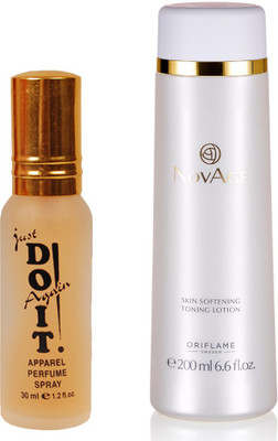 

Oriflame Sweden NovAge Skin Softening Toning Lotion 200ml (32742) With Just Doit Perfume 30ml(Set of 2)