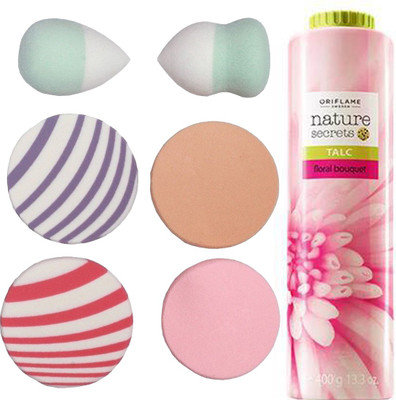 

Oriflame Sweden Nature Secrets Talc Floral Bouquet (400g) (25441) With Puff Sponge(Set of 7)