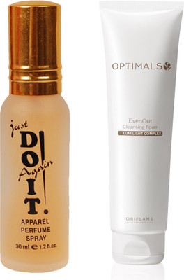 

Oriflame Sweden Optimals Even Out Foaming Cleanser 150ml (33224) With Just Doit Perfume 30ml(Set of 2)