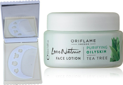 

Oriflame Sweden Love Nature Face Lotion Tea Tree 50ml (30124) With Comb Mirror Set(Set of 3)