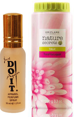 

Oriflame Sweden Nature Secrets Talc Floral Bouquet (100g) (25440) With Just Doit Parfume 30ml(Set of 2)