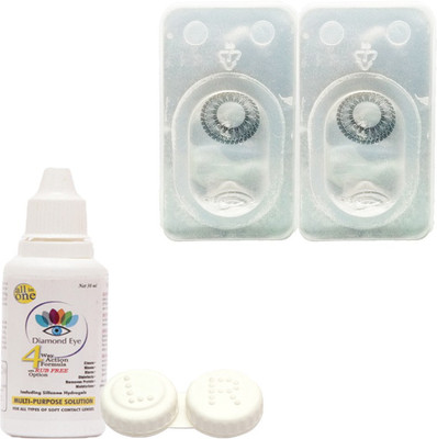 

Diamond Eye Colored contact lenses Quaterly Contact Lens(0, black, Pack of 2)
