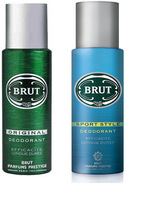 Brut Original and Sport Style Deodorant Spray Pack of 2 Combo (200ML each) Deodorant Spray - For Men(400 ml, Pack of 2) available at flipkart for Rs.539