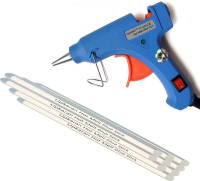 

Upkaran 20 Watt Glue Gun Combo of Hot Melt Glue Gun and 9 Hot Melt Glue Sticks(8inch/20.3cm) Standard Temperature Corded Glue Gun(7 mm)