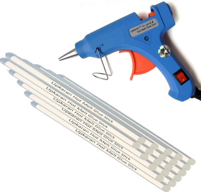 

Upkaran 20 Watt Glue Gun Combo of Hot Melt Glue Gun and 20 Hot Melt Glue Sticks(8inch/20.3cm) Standard Temperature Corded Glue Gun(7 mm)