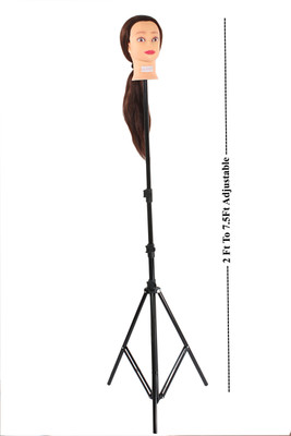 

Ritzkart Hair Dummy Stand with Adjustable Height 2 ft to 7.5 Ft Heavy Duty Hair Accessory Set(Black)