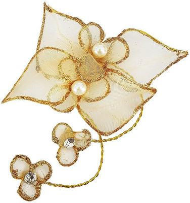 

Confidence Flower Hair accessories For Women & Girls Party Wear Hair Clip, Hair Pin(Gold)
