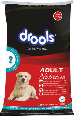 

Drools Adult Chicken, Vegetable 15 kg Dry Dog Food