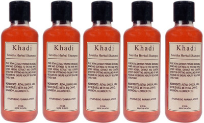 

Khadi Herbal SATRITHA SHAMPOO-210X5 ML(1050 ml)