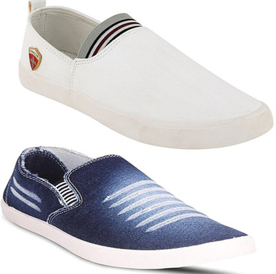 

Clymb Men's Combo Pack Of 2 Casual Slip On Sneakers For Men(Multicolor