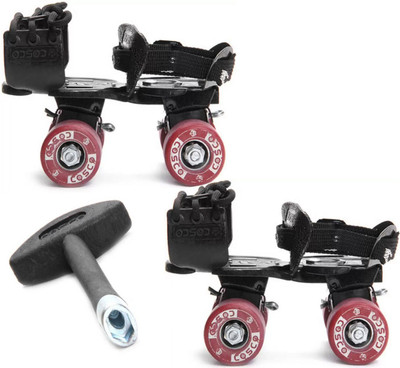 

Cosco Tenacity Super Jr. (16.5 - 19.5 cm) Age Group (3 - 6 Years) Quad Roller Skates - Size 8 - 11 UK(Maroon, Blue)