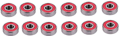 

Premsons 608 Ball Bearing - Pack of 12 - for Hand Spinner Fidget Kit and Skateboard, 22x10x7 mm Skate Bearings Toy Replacement Part(Red)