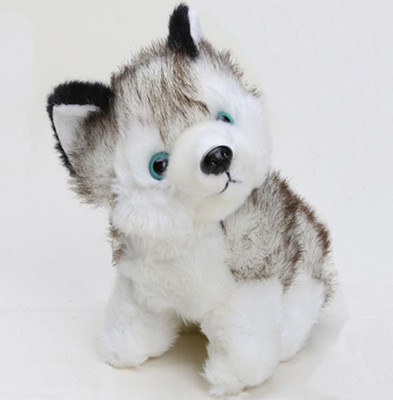 

ty Siberian Husky Imported Plush Soft Toy - 20 cm(White)