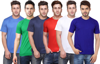 Concepts Solid Men Round Neck Multicolor T-Shirt