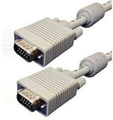 

TECHON TV-out Cable 15 pin male to male vga cable 10 meter(White, For Computer)